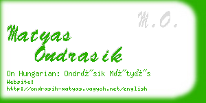 matyas ondrasik business card